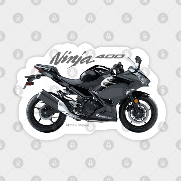 Kawasaki Ninja 400 19 black, sl Sticker by MessyHighway